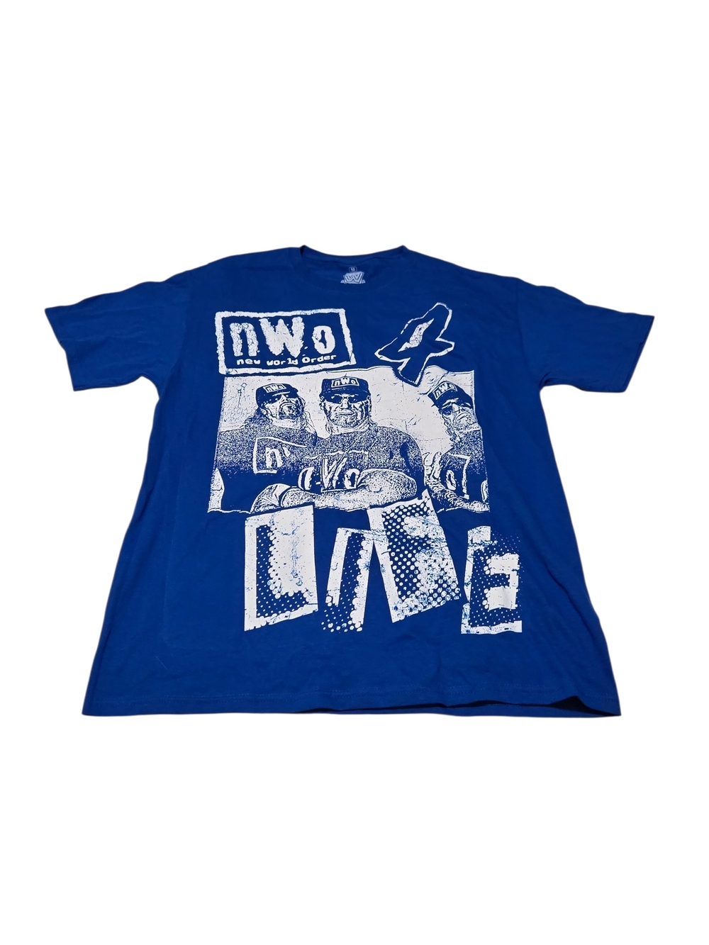 WWE nWo Live Graphic T‑Shirt in Blue and White